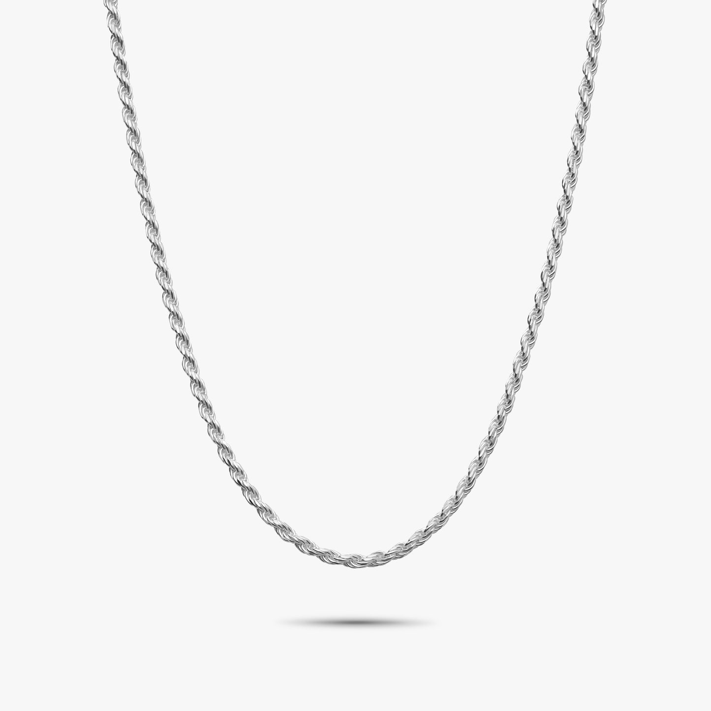 1.8mm sterling silver diamond cut rope chain