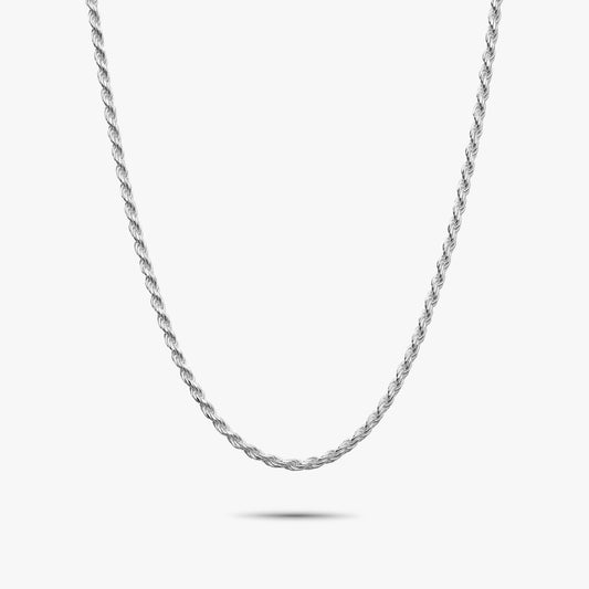 1.8mm sterling silver diamond cut rope chain