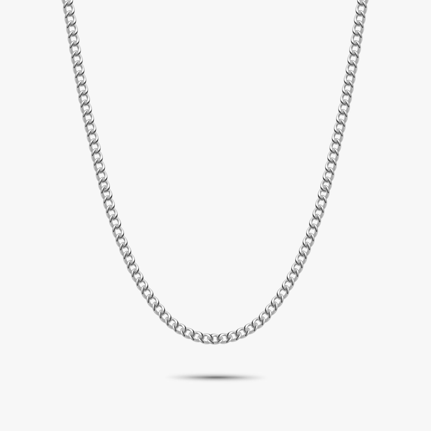 2.4mm sterling silver round curb chain