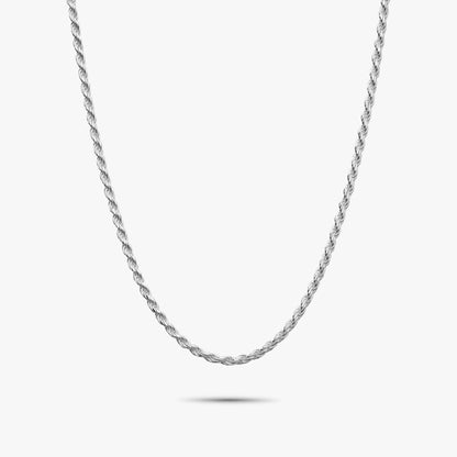 1.8mm sterling silver diamond cut rope chain