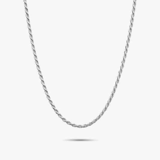 1.8mm sterling silver diamond cut rope chain