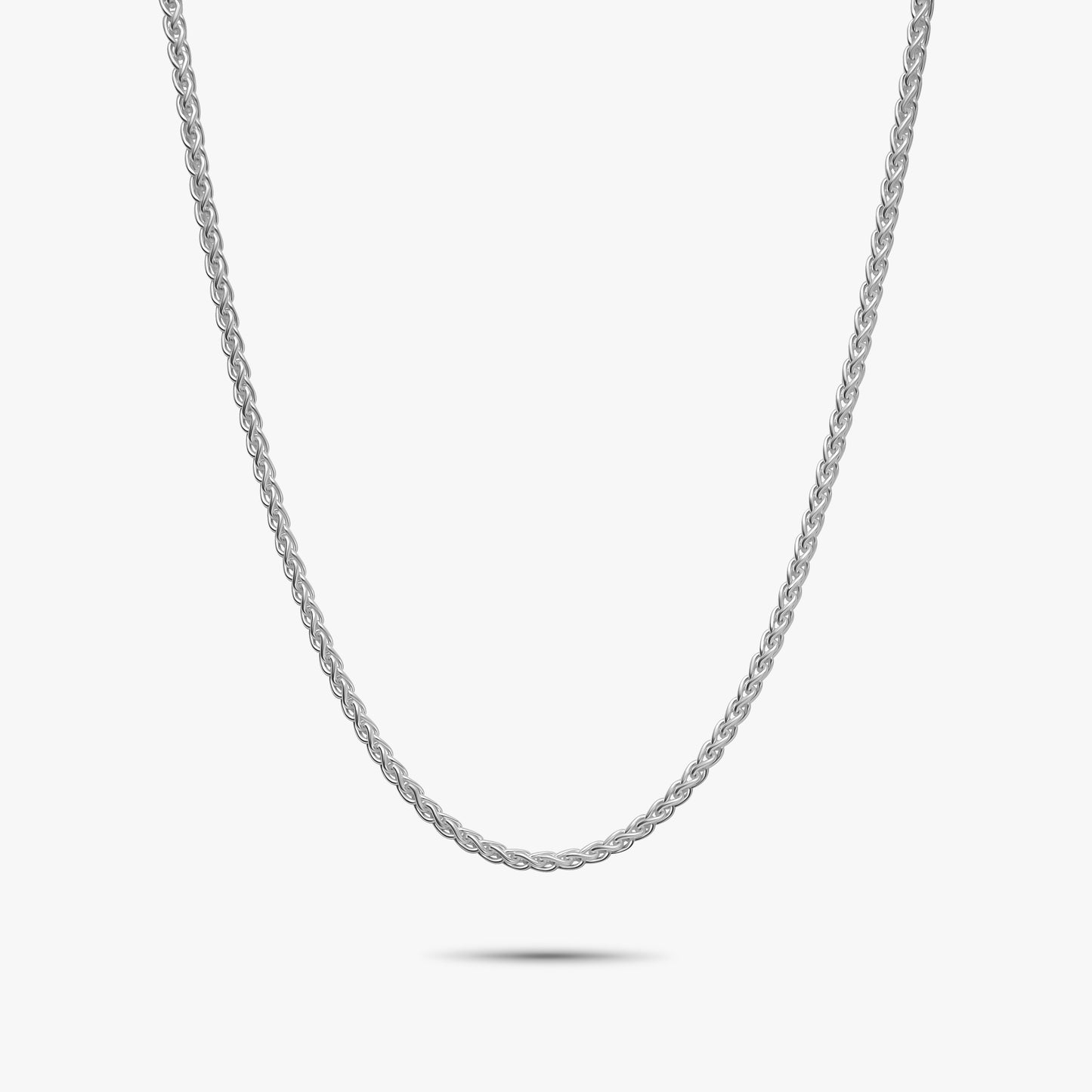 1.9mm sterling silver spiga wheat chain