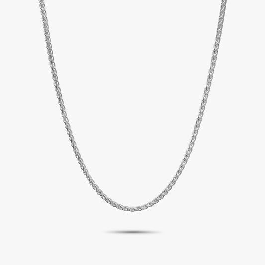 1.9mm sterling silver spiga wheat chain