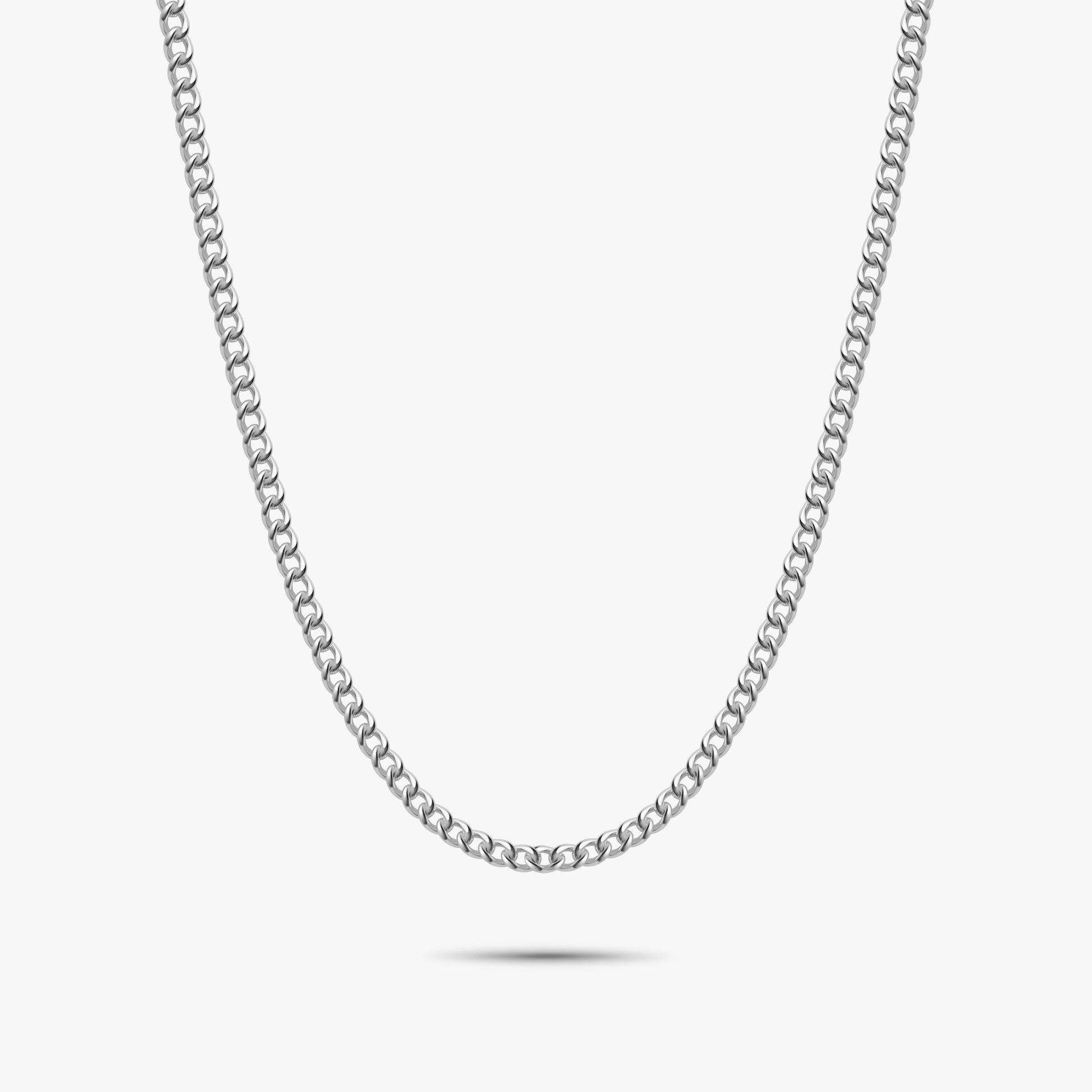 2.4mm sterling silver round curb chain