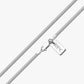 close up detail of 2.4mm sterling silver round curb chain with rahul patel collection tag