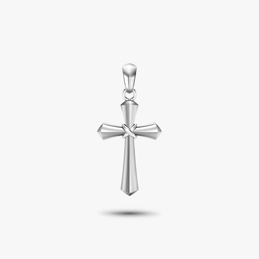 christian crucifix cross amulet pendant in sterling silver