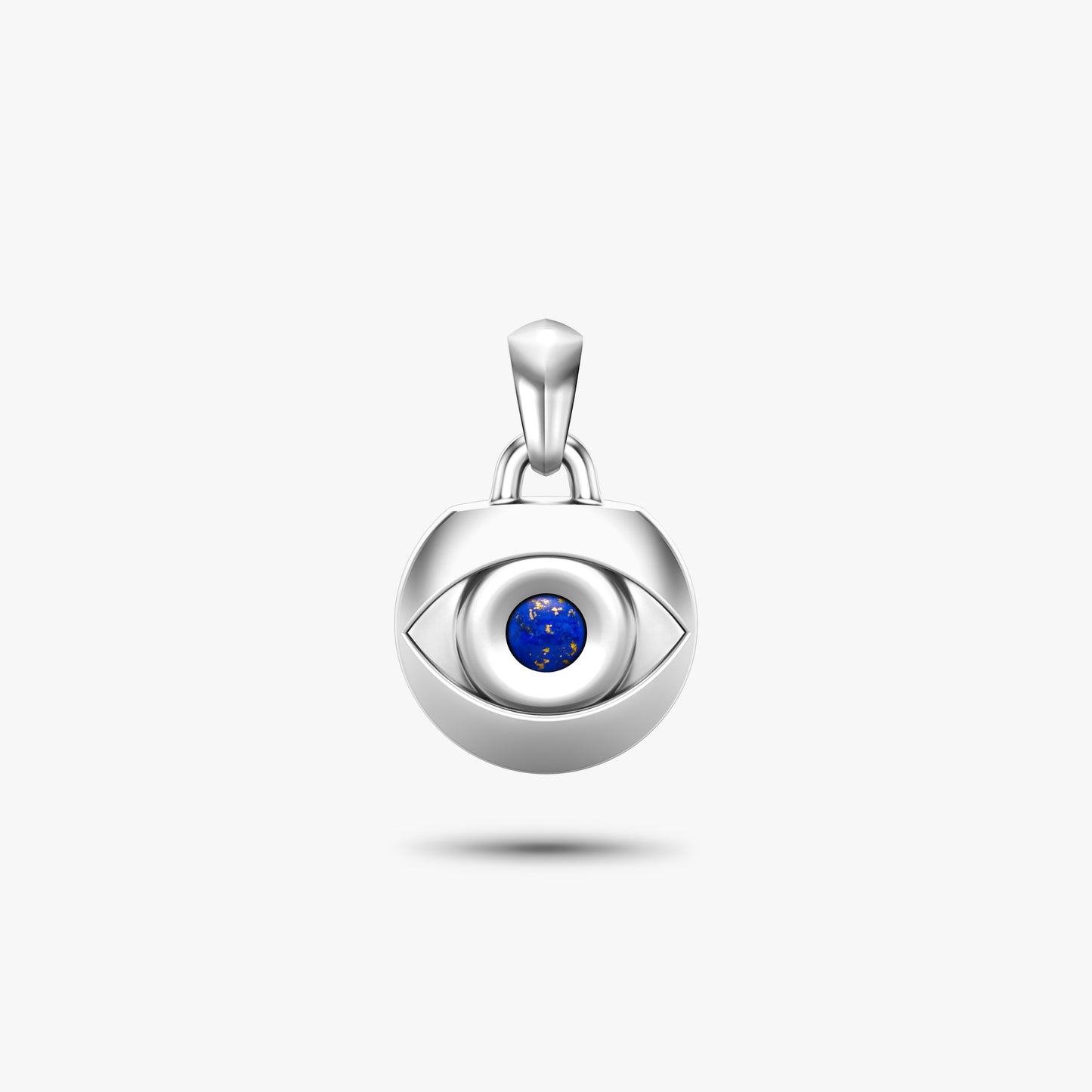 egyptian evil eye with lapis lazuli amulet pendant in sterling silver