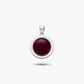 indian garnet amulet pendant in sterling silver