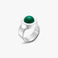 malachite ring in sterling silver